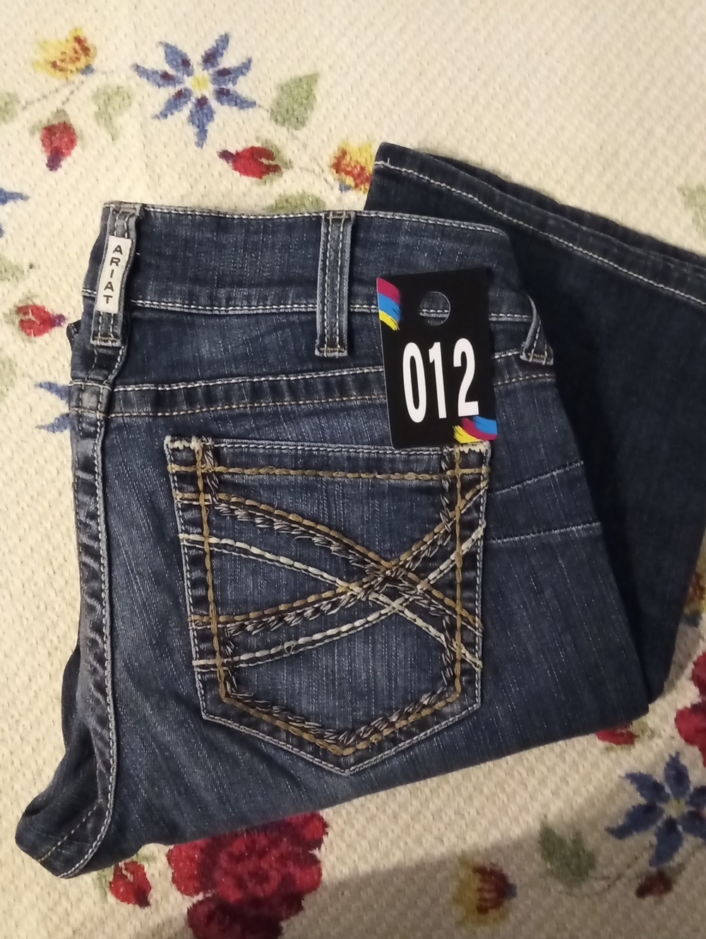 Ariat Women's Indigo Boot Cut Jeans with Contrast Stitching